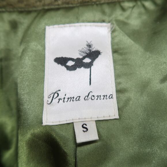 Prima Donna sage green textured frilly mid length coat S - Picture 7 of 9